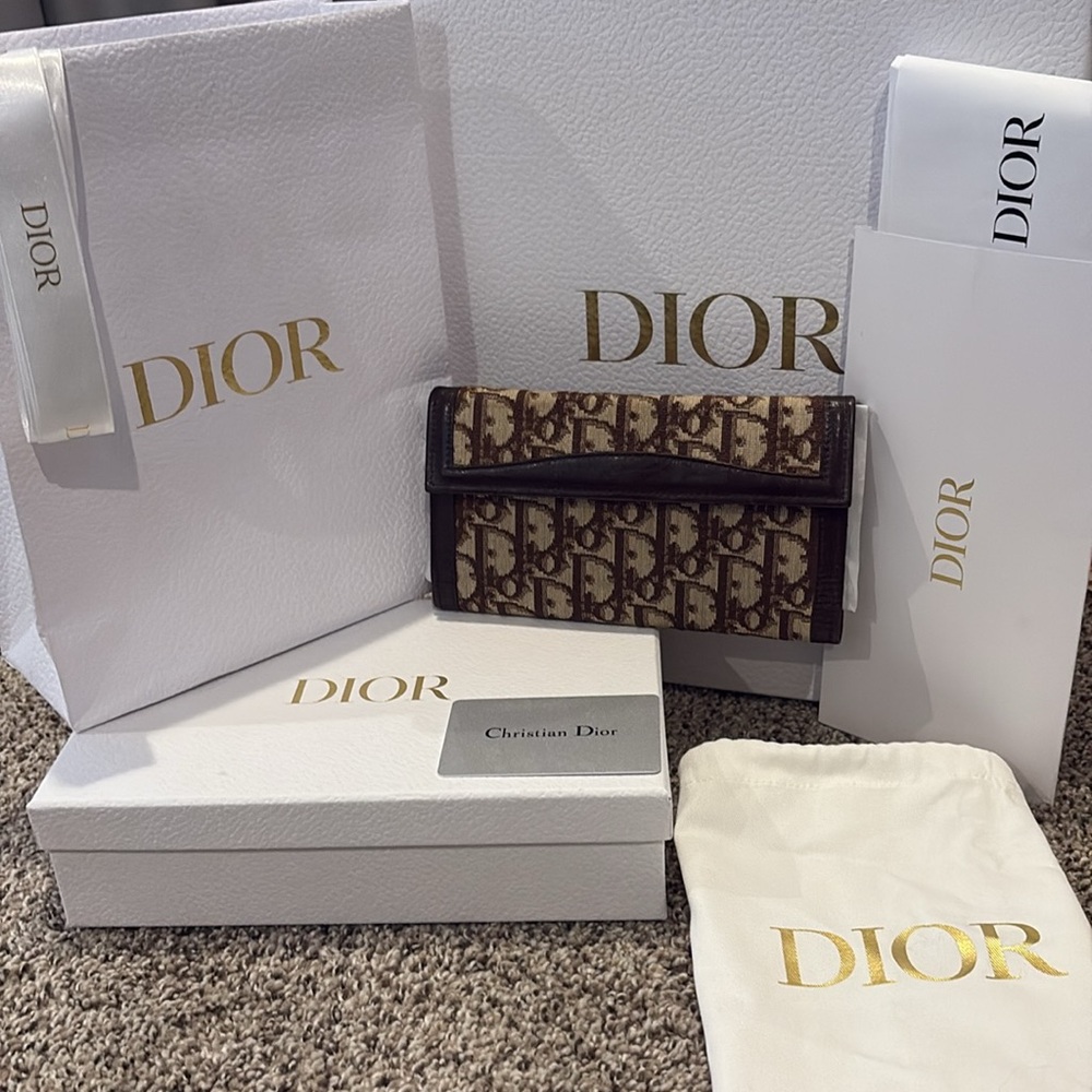 😍 VINTAGE AUTHENTIC DIOR Vintage Brown Logo Diorirssimo